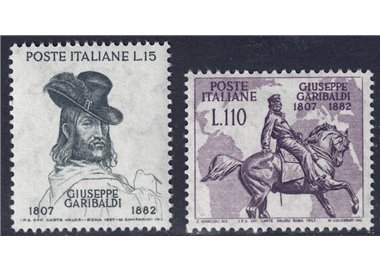 ITALY 1957 Giuseppe Garibaldi 2v MNH**
