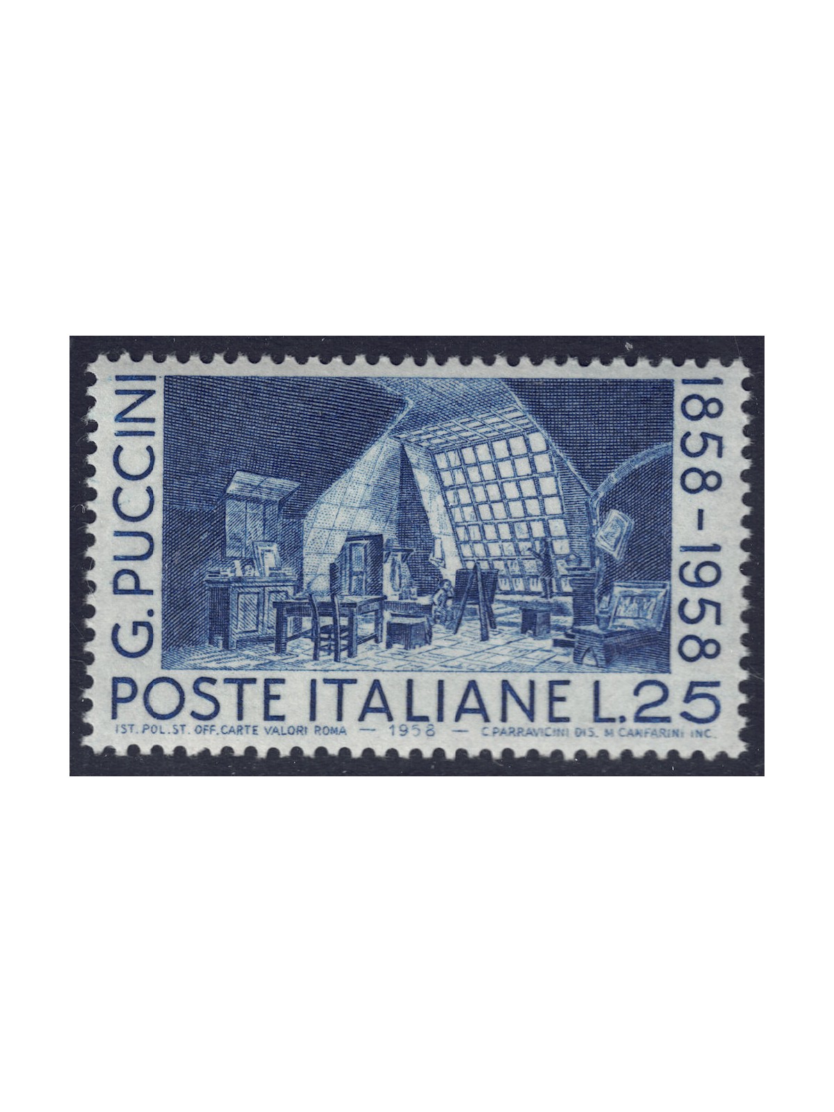 ITALIA 1958 Giacomo Puccini MNH**