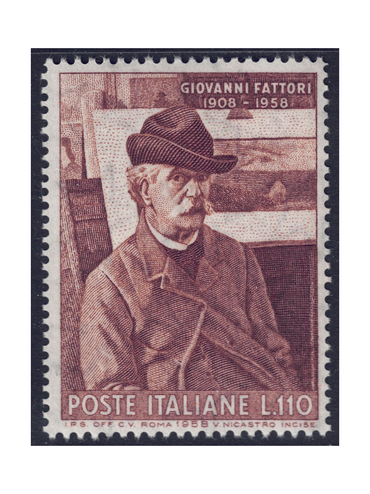 ITALY 1958 Giovanni Fattori MNH**
