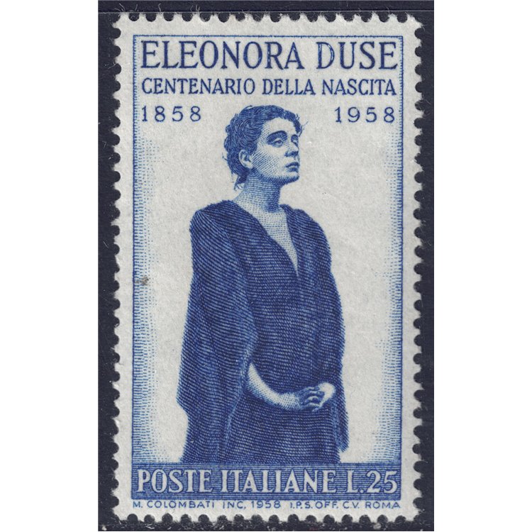 ITALY 1958 Eleonora Duse MNH**