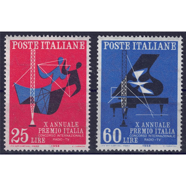 ITALY 1958 Premio Italia 2v MNH**