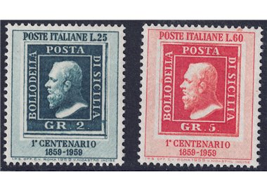ITALY 1959 Kingdom of Sicily 2v MNH**