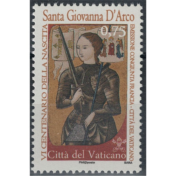VATICAN 2012 Joan of Arc MNH**