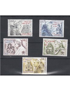 VATICAN 2012 Pope's travels 5v MNH**
