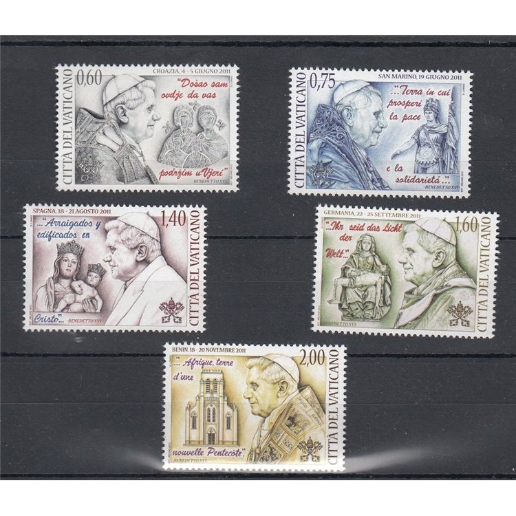 VATICAN 2012 Pope's travels 5v MNH**