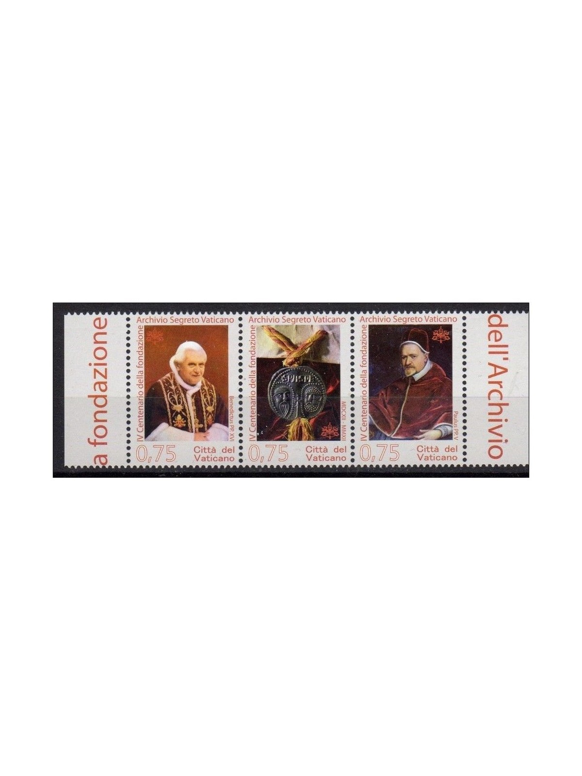 VATICANO 2012 Archivio segreto vaticano 3v MNH**