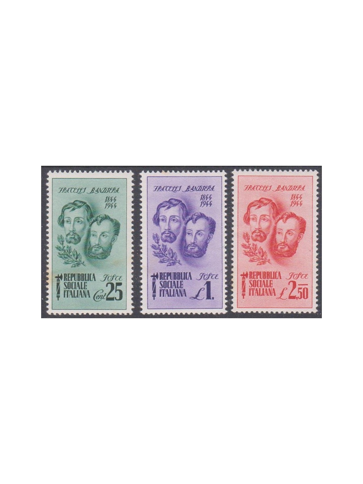 ITALY RSI 1944 Bandiera brothers 3v MNH**