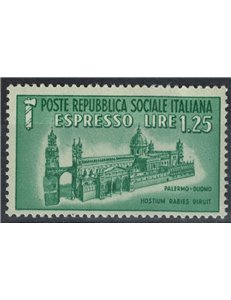 ITALY RSI 1944 Destroyed monuments, express MNH**