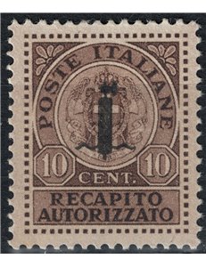 ITALIA RSI 1944 Recapito autorizzato MNH**