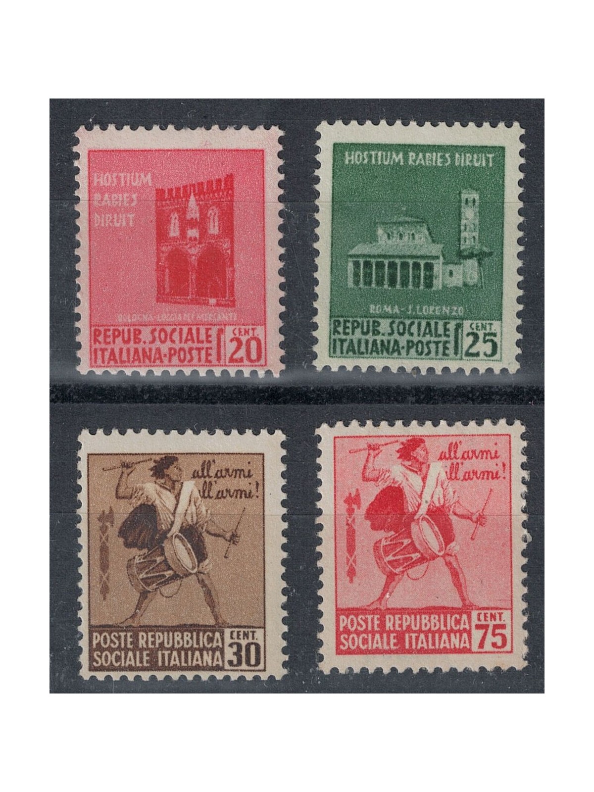 ITALY RSI 1944 Destroyed monuments 4v MNH**
