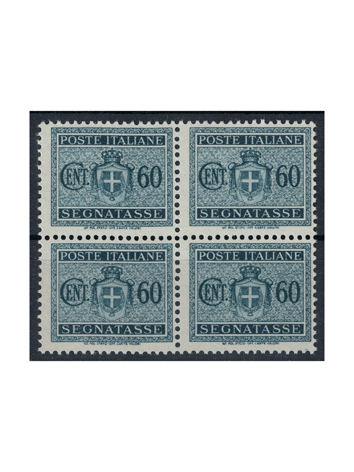 ITALY LIEUTENANCIY 1945 Tax stamps 60c in quartina MNH**