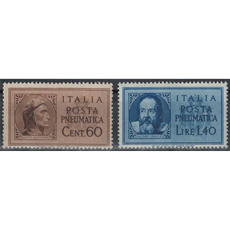 ITALIA LUOGOTENENZA 1945 Dante e Galileo, posta pneumatica 2v MNH**