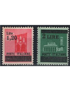 ITALY, LIEUTENANCIY 1945 Destroyed monuments overprinted 2v MNH**