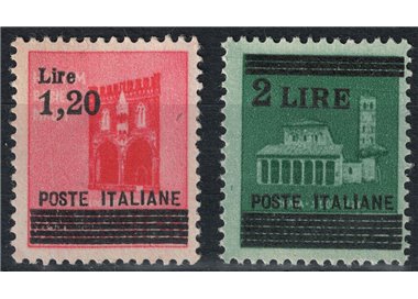 ITALY, LIEUTENANCIY 1945 Destroyed monuments overprinted 2v MNH**