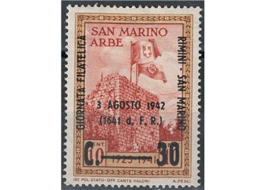 SAN MARINO 1942 Philatelic Day MNH**