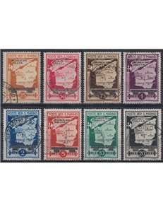 SAN MARINO 1943 Fall of Fascism (airmail) 8v used