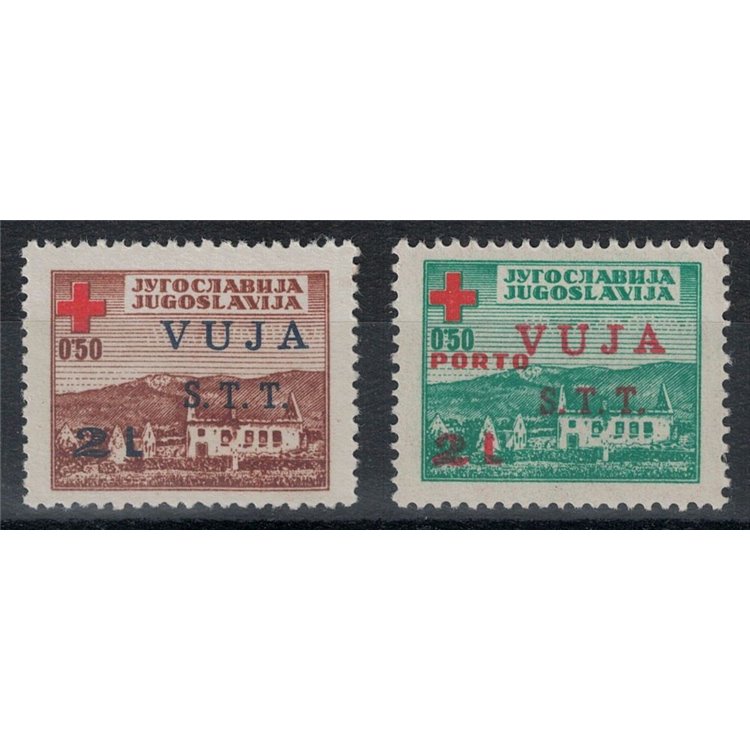 TRIESTE B 1948 Red Cross 2v MNH** ©