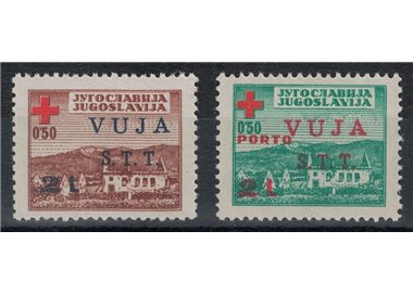 TRIESTE B 1948 Red Cross 2v MNH** ©