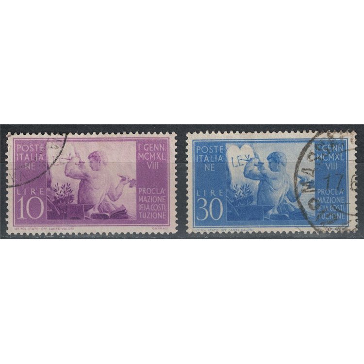 ITALY 1948 Constitution 2v used