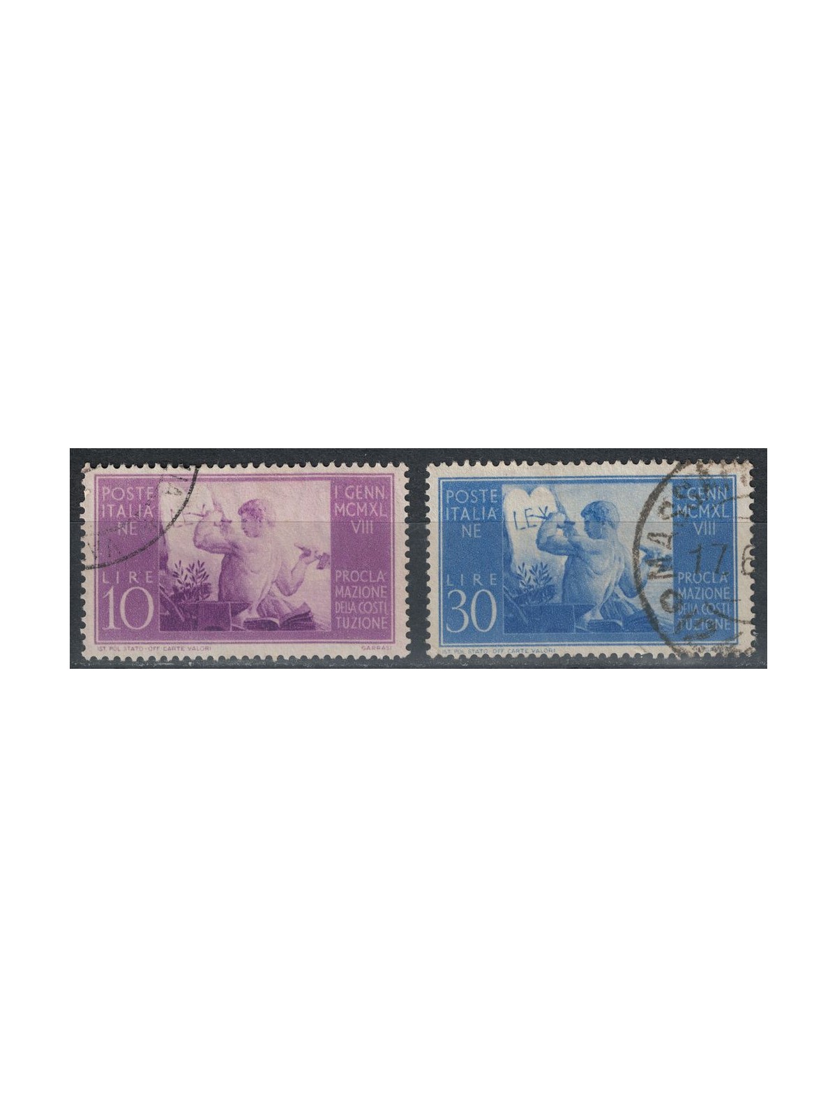 ITALY 1948 Constitution 2v used