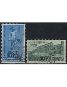 ITALY 1950 UNESCO Conference 2v used