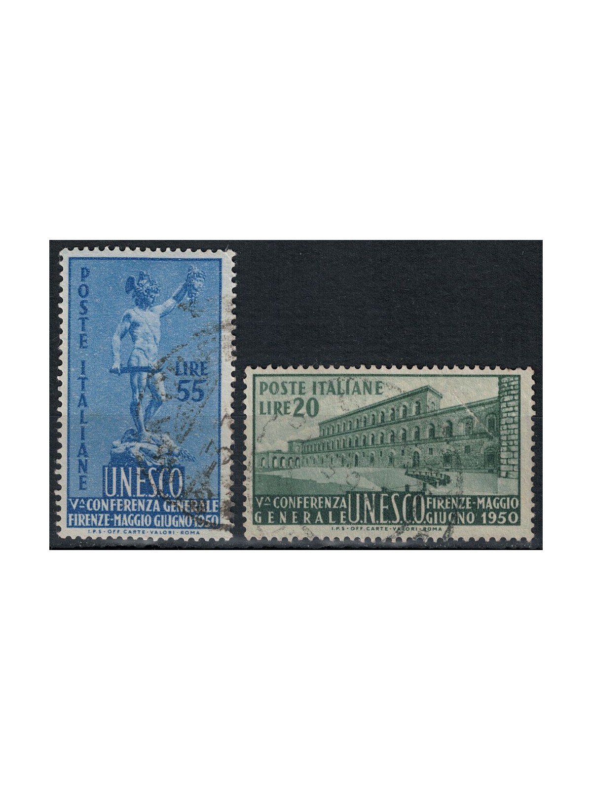 ITALY 1950 UNESCO Conference 2v used