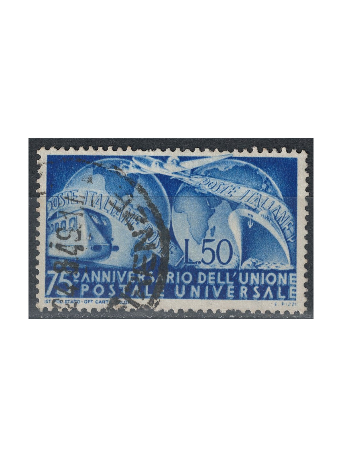 ITALIA 1949 Anniversario UPU us