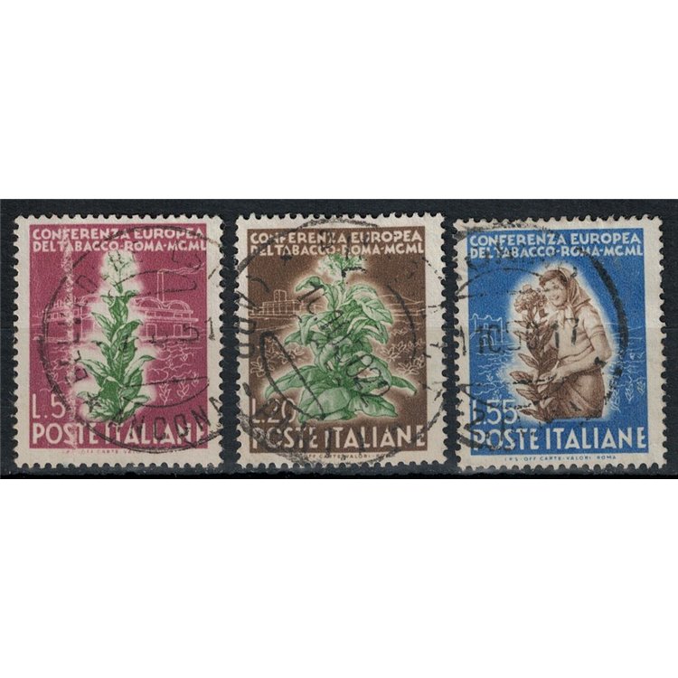 ITALIA 1950 Conferenza del Tabacco 3v us