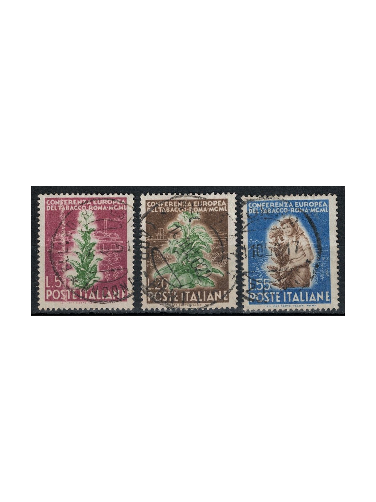 ITALY 1950 Tobacco Conference 3v