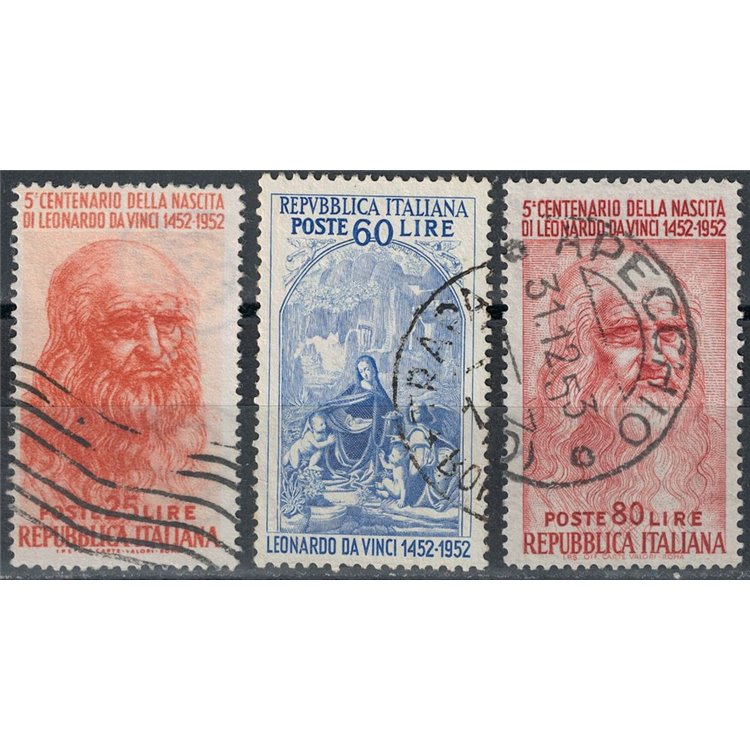 ITALIA 1952 Leonardo da Vinci 3v us