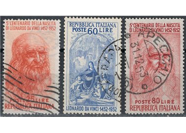 ITALY 1952 Leonardo da Vinci 3v used