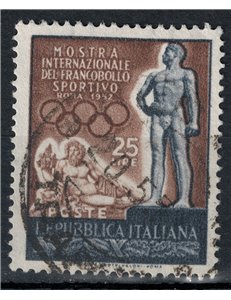 ITALY 1952 Sports Stamp Exhibition used