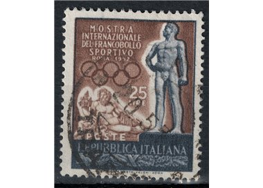 ITALY 1952 Sports Stamp Exhibition used