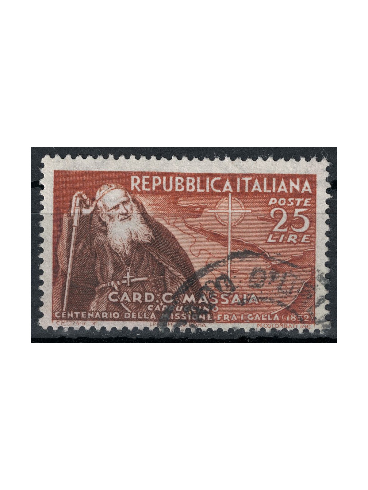 ITALIA 1952 Cardinale Guglielmo Massaia us