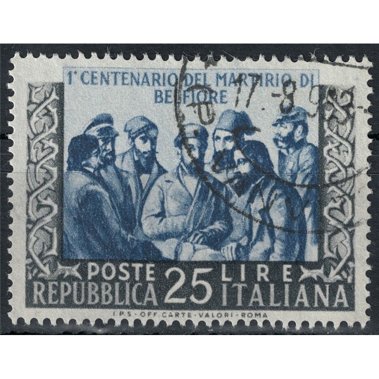 ITALIA 1952 Martirio di Belfiore us