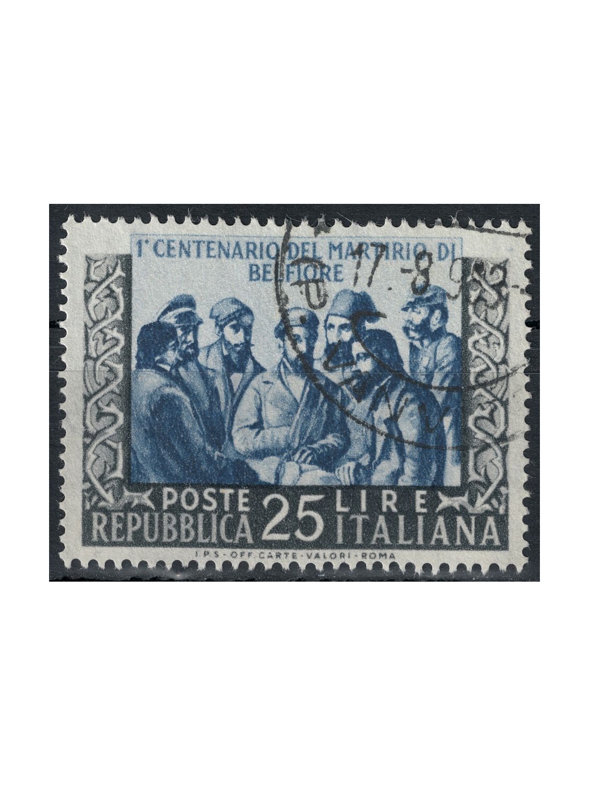 ITALIA 1952 Martirio di Belfiore us