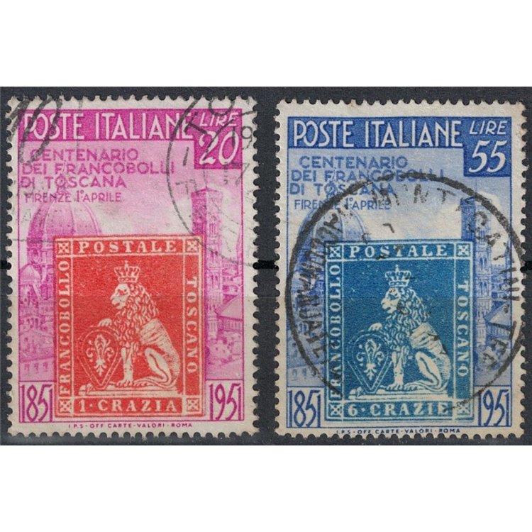 ITALIA 1951 Granducato di Toscana 2v us