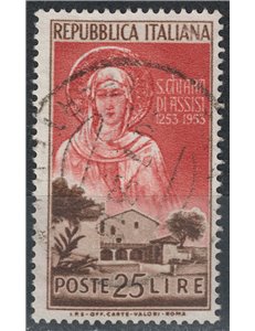 ITALY 1953 Saint Clare of Assisi used