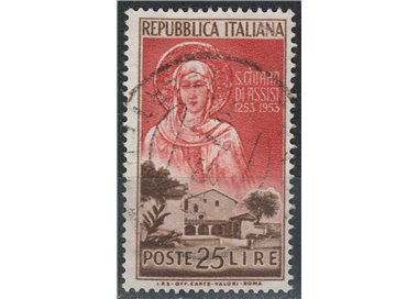 ITALY 1953 Saint Clare of Assisi used