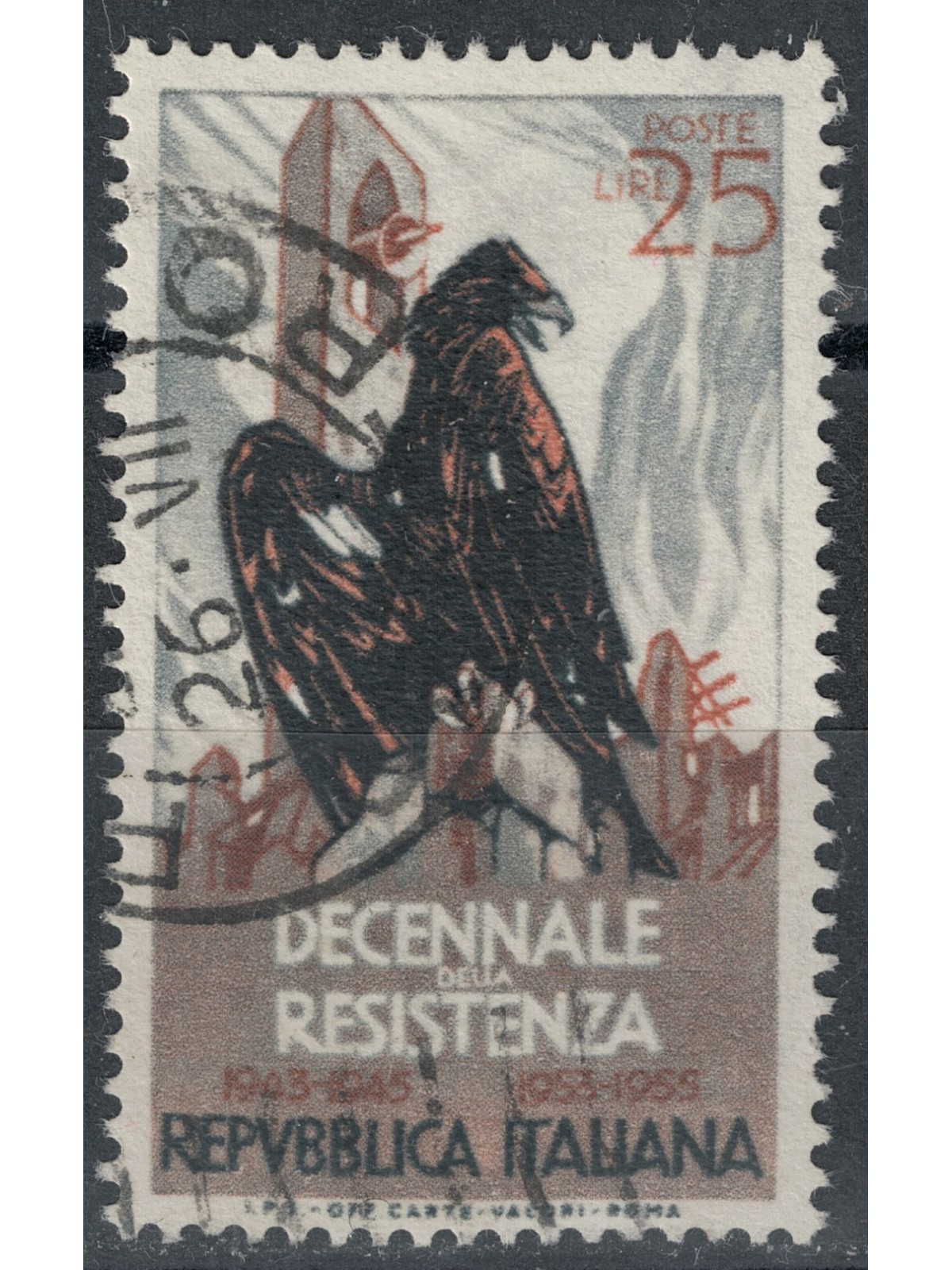 ITALY 1954 Resistance Anniversary used