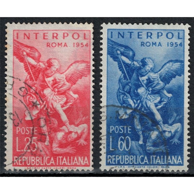 ITALIA 1954 Interpol 2v us