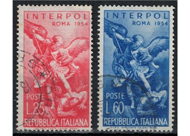 ITALIA 1954 Interpol 2v us