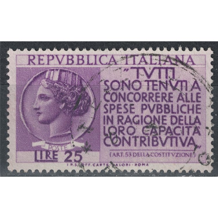 ITALIA 1954 Denuncia dei redditi us