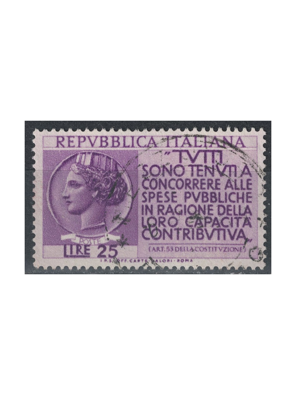 ITALIA 1954 Denuncia dei redditi us