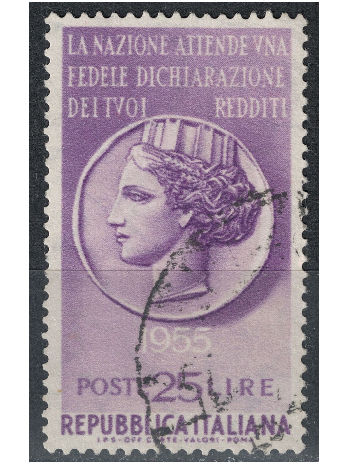 ITALIA 1955 Denuncia dei redditi us