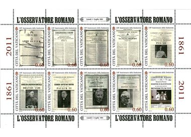 VATICAN 2011 L'Osservatore Romano s/s MNH**