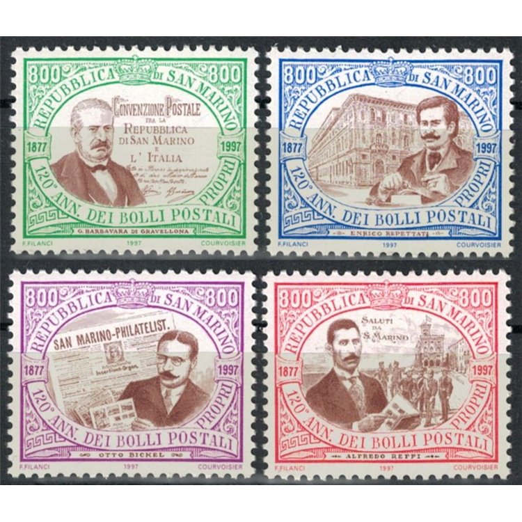 SAN MARINO 1997 First stamp of San Marino 4v MNH**