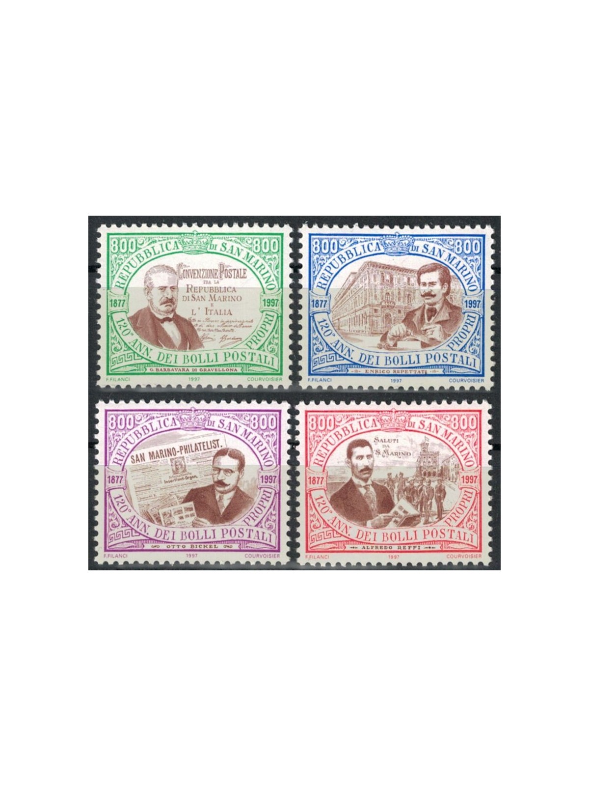 SAN MARINO 1997 Primo francobollo di San Marino 4v MNH**