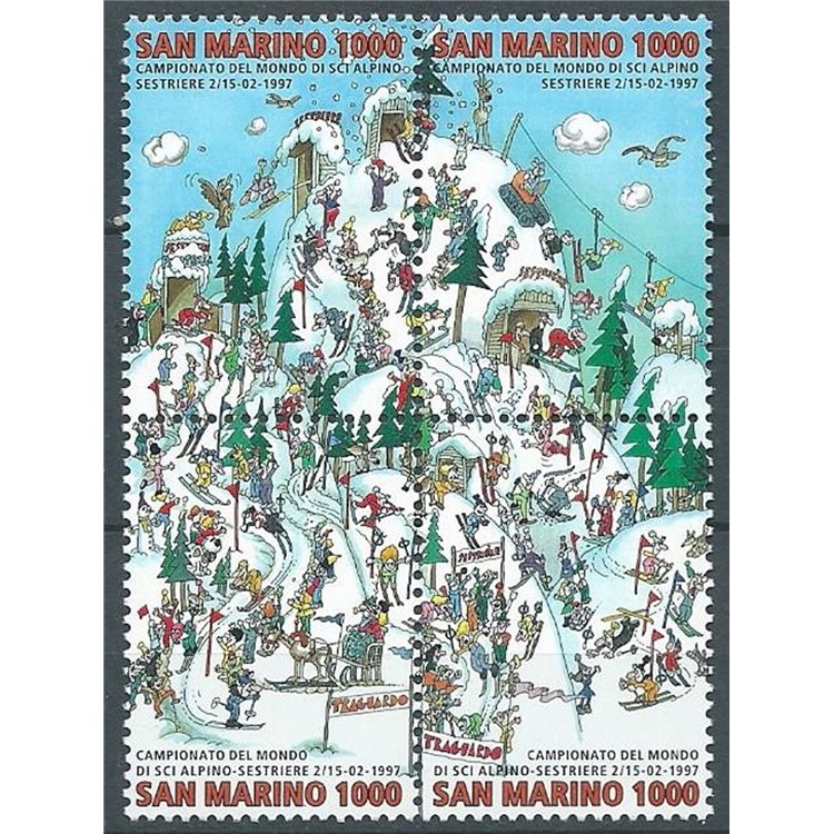 SAN MARINO 1997 Campionato del mondo di sci alpino 4v MNH**