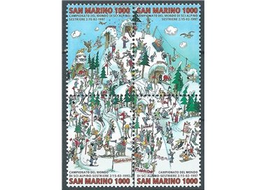 SAN MARINO 1997 Campionato del mondo di sci alpino 4v MNH**